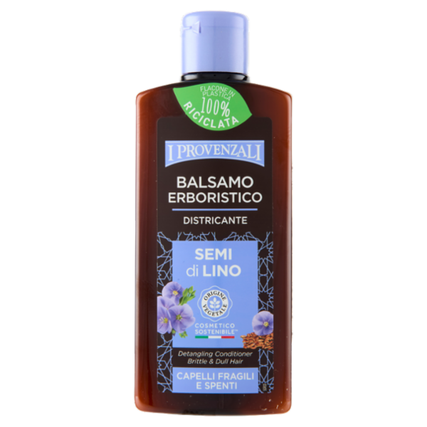I Provenzali Balsamo Erboristico Districante Semi di Lino Capelli Fragili e Spenti 200 ml
