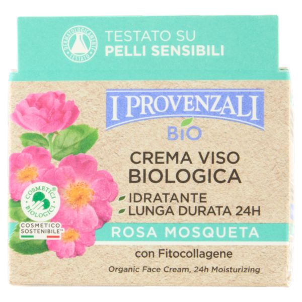 I Provenzali Bio Crema Viso Biologica Rosa Mosqueta 50 mL