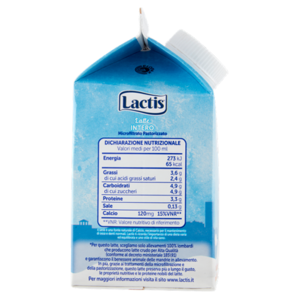 Lactis Latte Intero Microfiltrato Pastorizzato 500 ml