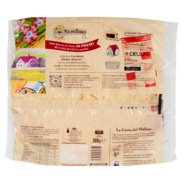 Mulino Bianco Piadelle Classiche Ideale per Piadina 4pz 300g