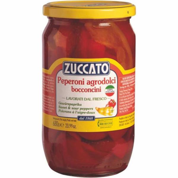 Zuccato Peperoni Agrodolci A Bocconcini 680g