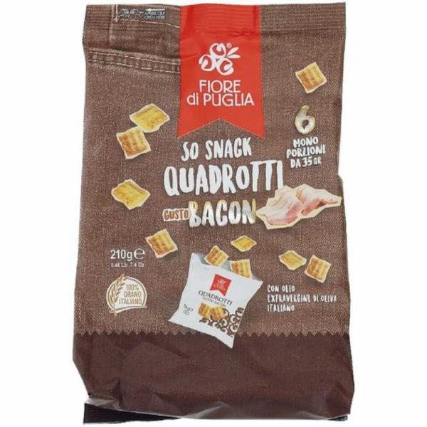 Fiore di Puglia Quadrotti al Bacon 210g