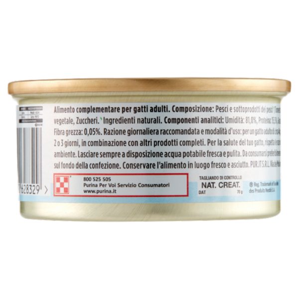 PURINA GOURMET Nature's Creations Ricco in Trancetti di Tonnetto Naturale in Salsa 70 g