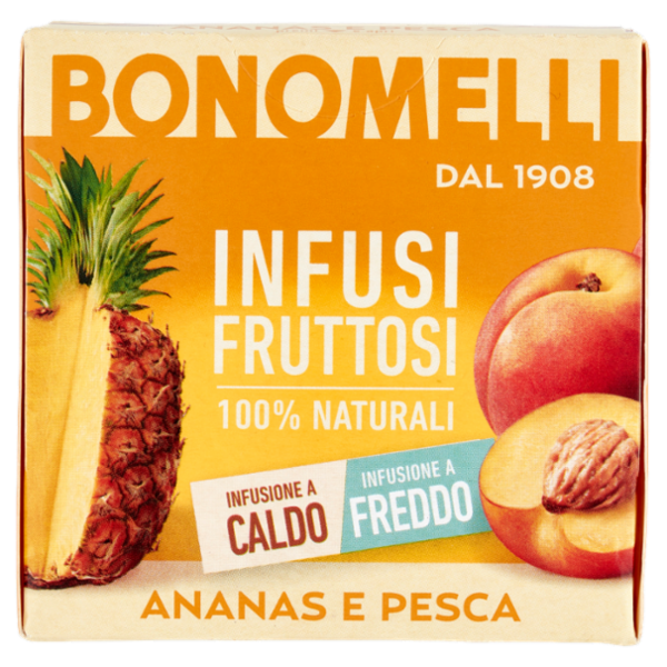 Bonomelli Infusi Fruttosi 100% Naturali Ananas e Pesca 12 Filtri 24 g