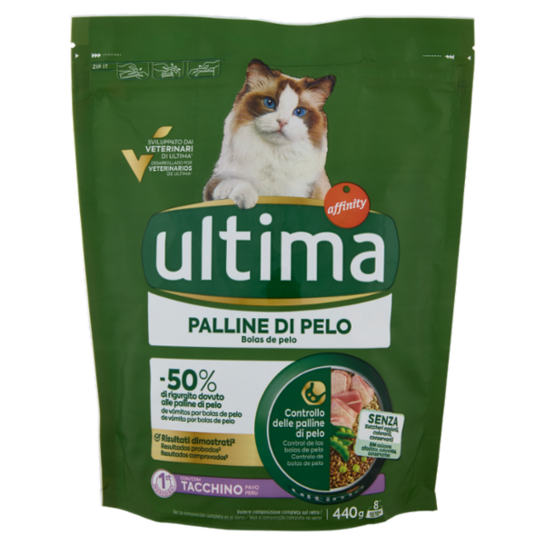 ultima Cat Palline di Pelo con Tacchino 440 g