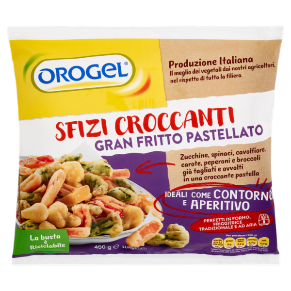 Orogel Sfizi Croccanti Gran Fritto Pastellato Surgelati 450 g