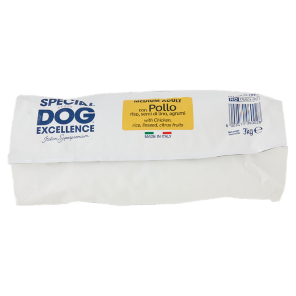 Special Dog Excellence Medium Adult con Pollo riso, semi di lino, agrumi 3 kg