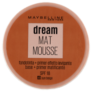 Maybelline New York Fondotinta Dream Mat Mousse, Base Opacizzante In Mousse, 48 Sun Beige
