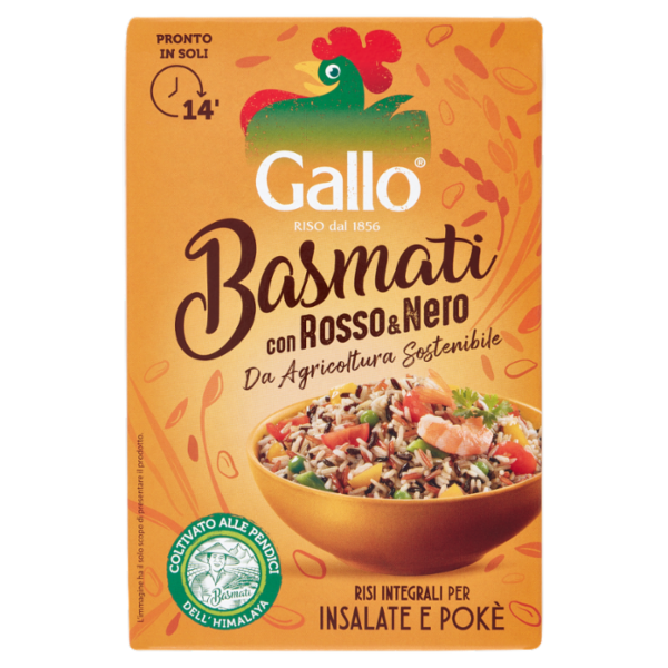 Gallo Basmati con Rosso e Nero da Agricoltura Sostenibile 500 g