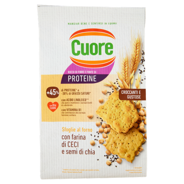 Cuore Sfoglie al forno con Farina di Ceci e Semi di Chia 170 g