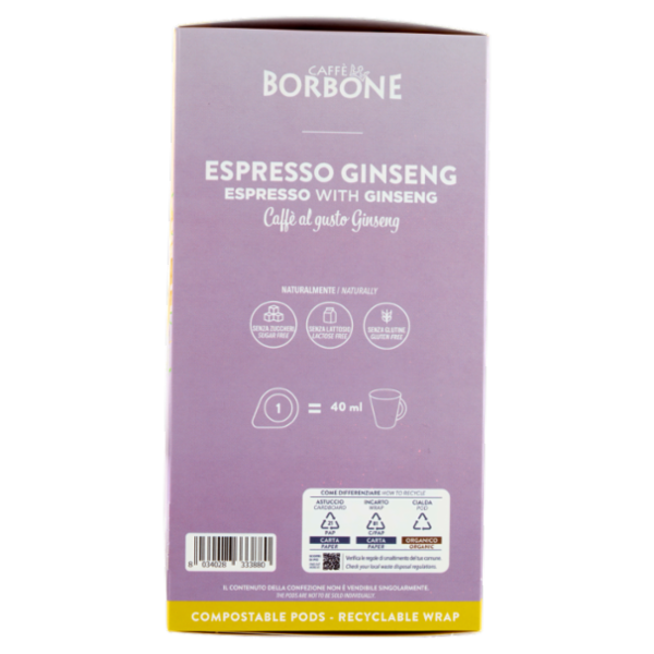 Caffè Borbone Espresso Ginseng Cialda Compostabile 18 x 7 g