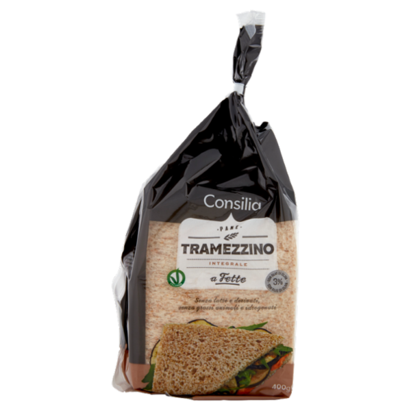 Consilia Pane per Tramezzini Integrale con Olio di Oliva 400 g