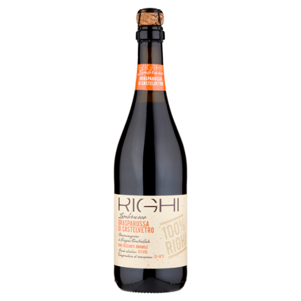 Righi Lambrusco Grasparossa di Castelvetro DOC Vino Frizzante Amabile 750 ml