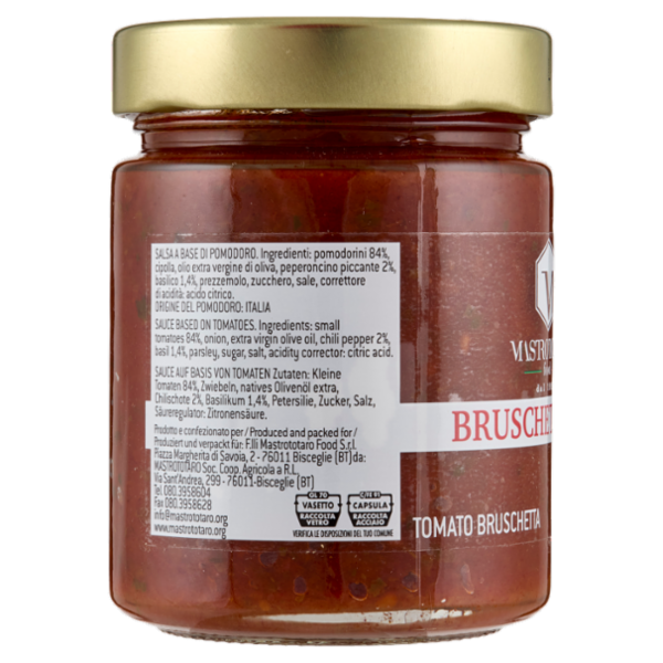 Mastrototaro food Bruschetta di Pomodorino 280 g