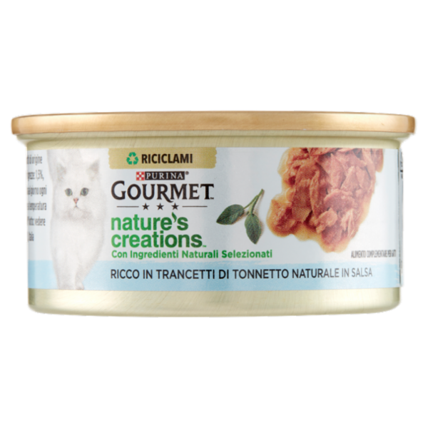 PURINA GOURMET Nature's Creations Ricco in Trancetti di Tonnetto Naturale in Salsa 70 g