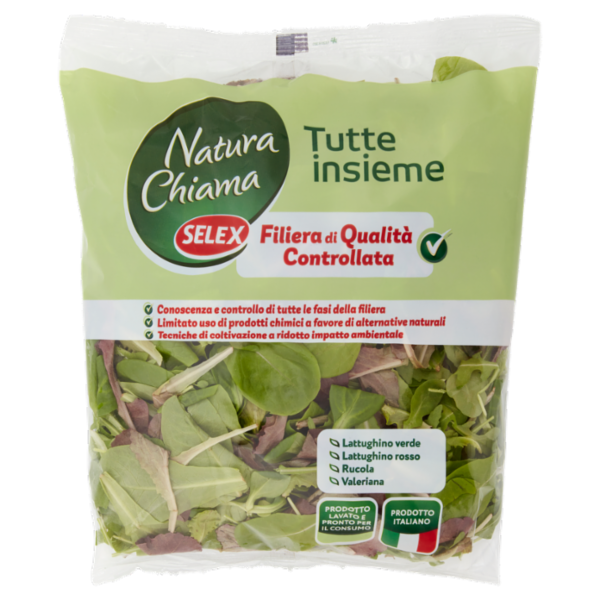Selex Natura Chiama Insalata Tutte insieme Lavata e Pronte per il Consumo 200 g