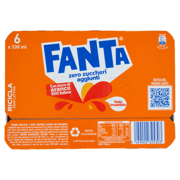 Fanta Zero Orange 6 x 33 cl