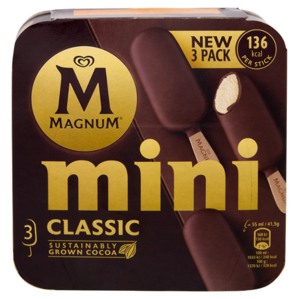 Magnum mini Classic 3 gelati 124,5 g