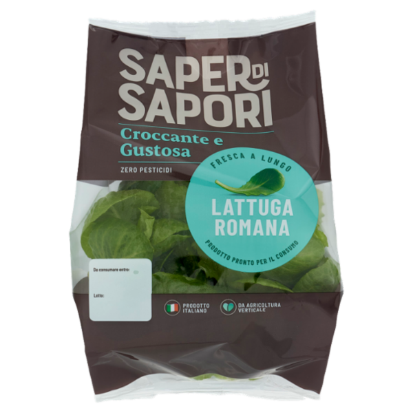 Selex Saper di Sapori Lattuga Romana Lavata e Pronta per il Consumo 100 g