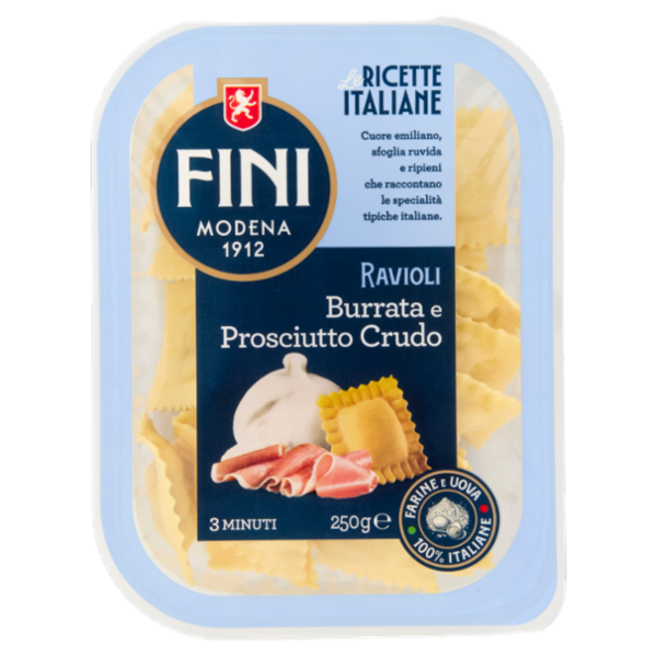 Fini Ravioli Burrata e Prosciutto Crudo 250 g