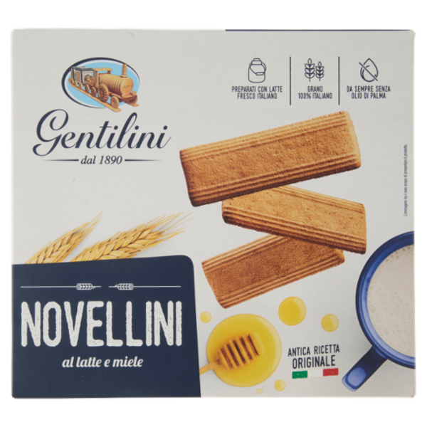 Gentilini Novellini al latte e miele 4 x 250 g