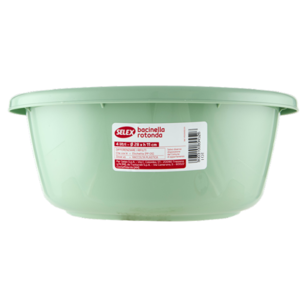 Selex Bacinella Rotonda Verde Cammeo 4 L