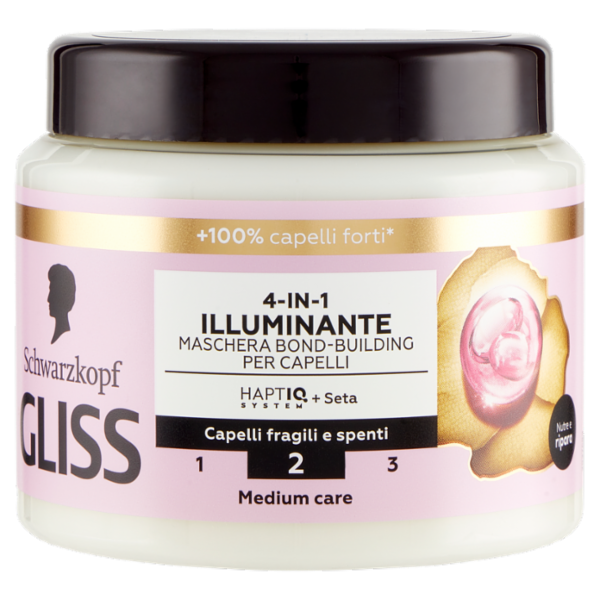 Gliss 4-in-1 Illuminante Maschera Bond-Building per Capelli 400 ml