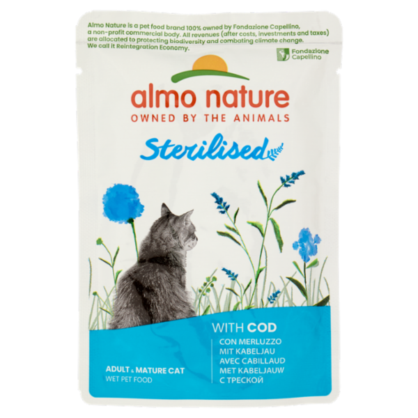 almo nature Sterilised Adult & Mature Cat con Merluzzo 70 g