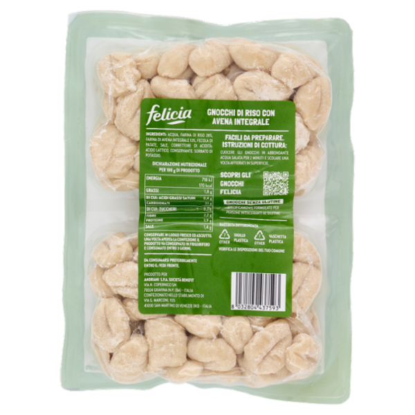 felicia Gnocchi di riso con Avena Integrale 2 x 200 g