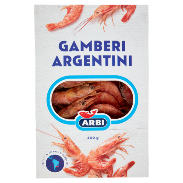 Arbi Gamberi Argentini Interi Congelati 800 g