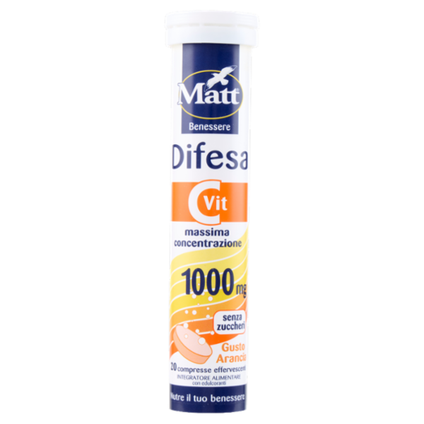Matt Benessere Difesa Vit C 1000 mg 20 compresse effervescenti 80 g