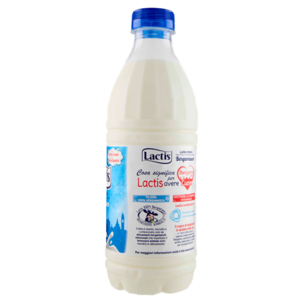 Lactis Latte Intero Pastorizzato a temperatura elevata Bergamasco 1000 ml