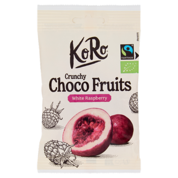 KoRo Crunchy Choco Fruits White Raspberry 50 g