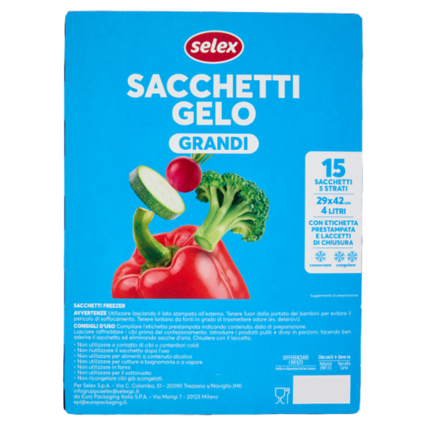 Selex Sacchi Gelo Grandi Cm 29X42 15 pezzi