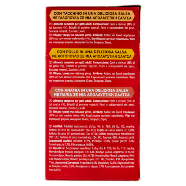 PURINA GOURMET Mon Petit Filettini Intense cotti in Salsa (Anatra / Pollo / Tacchino) 6x50g