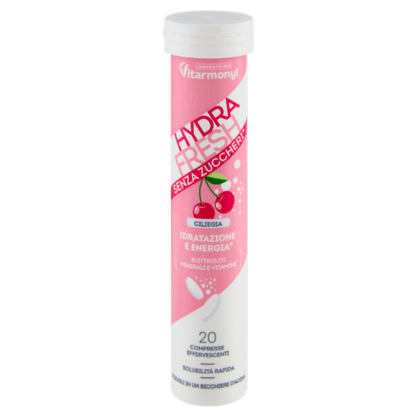 Laboratoires Vitarmonyl Hydra Fresh Ciliegia 20 Compresse Effervescenti 58 g