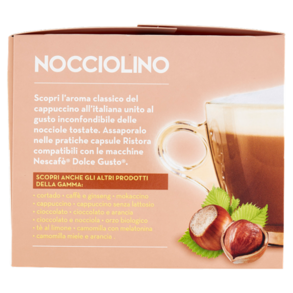 ristora Nocciolino Capsule Compatibili con macchine Nescafè Dolce Gusto 10 x 14 g