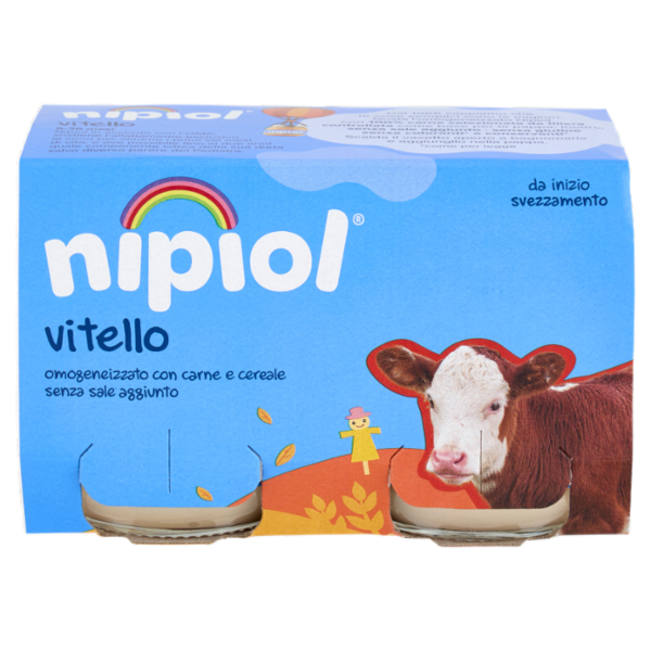 nipiol vitello omogeneizzato con carne e cereale 2 x 120 g
