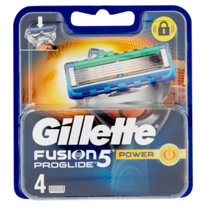 Gillette Lamette Di Ricambio Per Rasoio Da Uomo Fusion5 ProGlide Power, 4 Ricariche