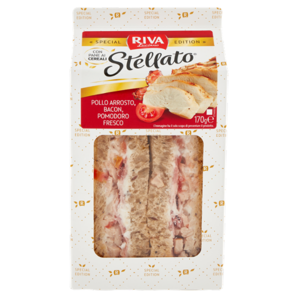 Riva Stellato Tramezzino Pollo Arrosto, Bacon, Pomodoro Fresco 170 g
