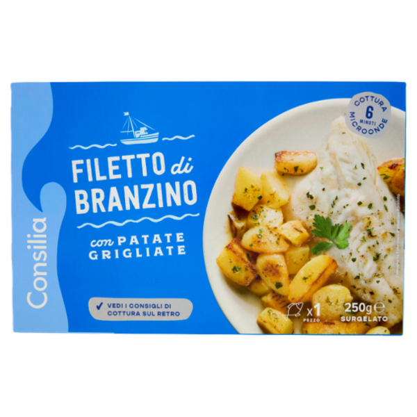 Consilia Filetto di Branzino con Patate Grigliate Surgelato 250 g