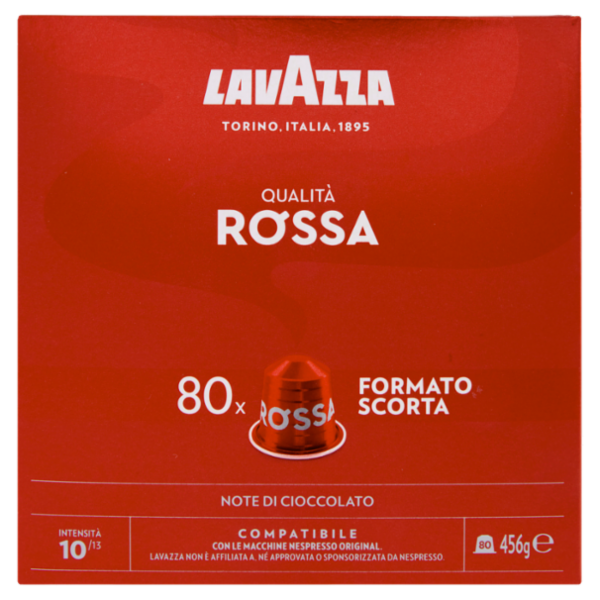 Lavazza Qualità Rossa Compatibile con Nespresso Original 80 Capsule 456 g