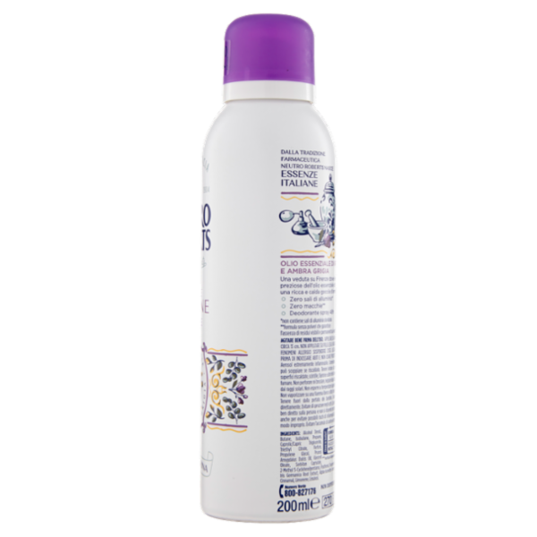 Neutro Roberts Essenze Italiane Firenze Olio Essenziale di Iris e Ambra Grigia 200 ml