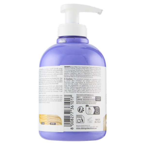 Alama Professional S.O.S. Color & Go Maschera nutriente e colorante Argento 300 ml