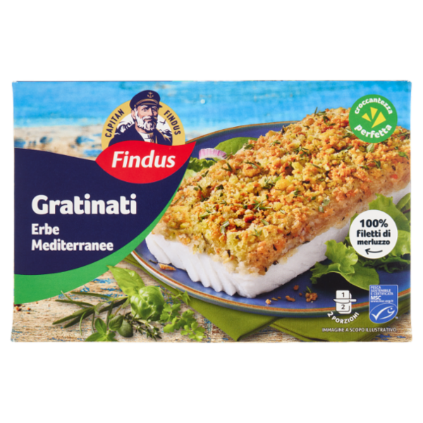 Capitan Findus I Gratinati Merluzzo con Erbe Mediterranee 380 g