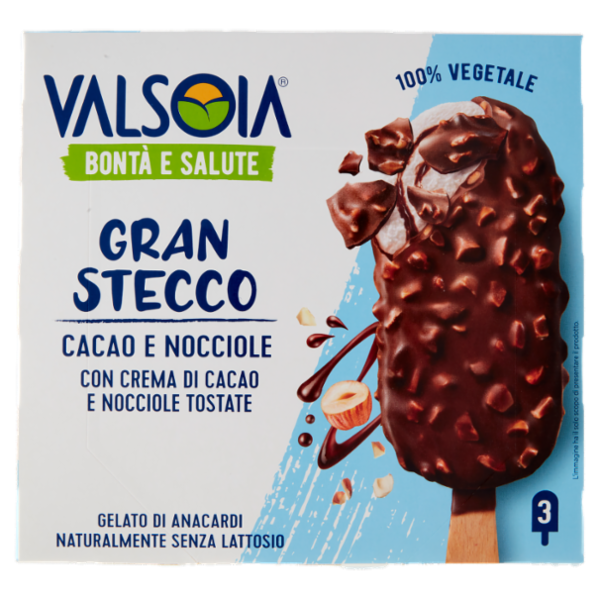 Valsoia Bontà e Salute Gran Stecco Cacao e Nocciole 3 x 80 g