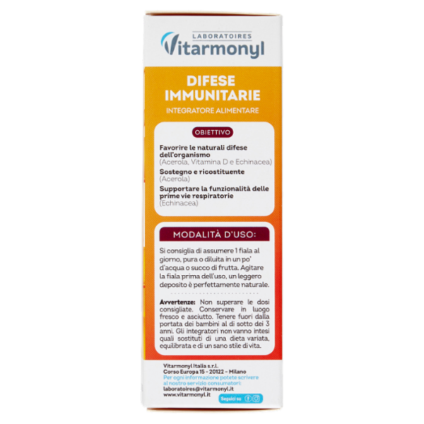Laboratoires Vitarmonyl Difese Immunitarie con Propoli e Miele 10 Fiale 100 ml