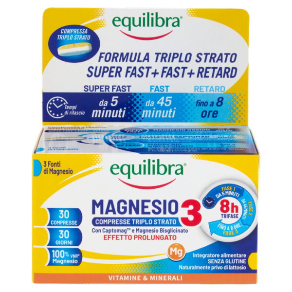 equilibra Magnesio 3 Compresse Triplo Strato 30 x 1,27 g