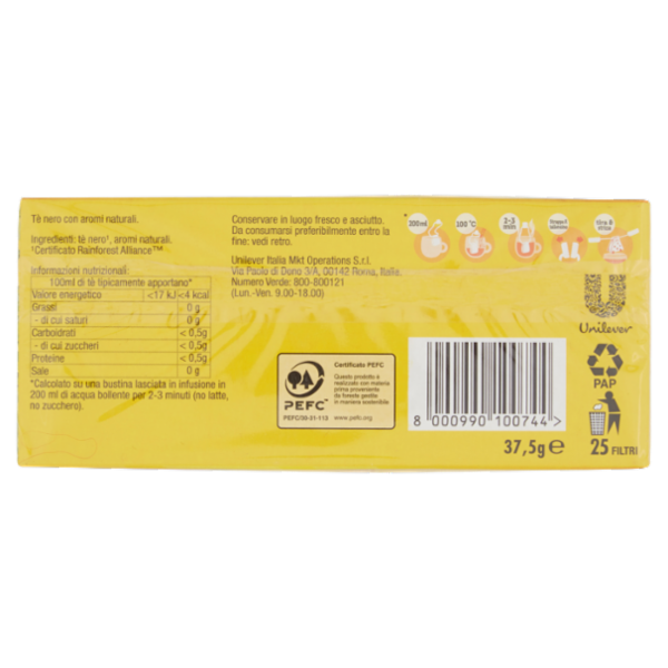 Lipton Yellow Label 25 Filtri 37,5 g