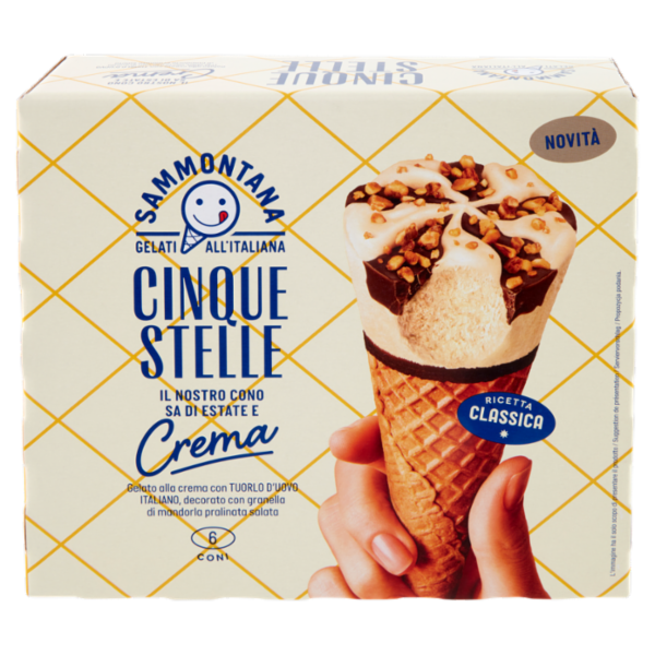 Sammontana Cinque Stelle Crema 6 x 75 g